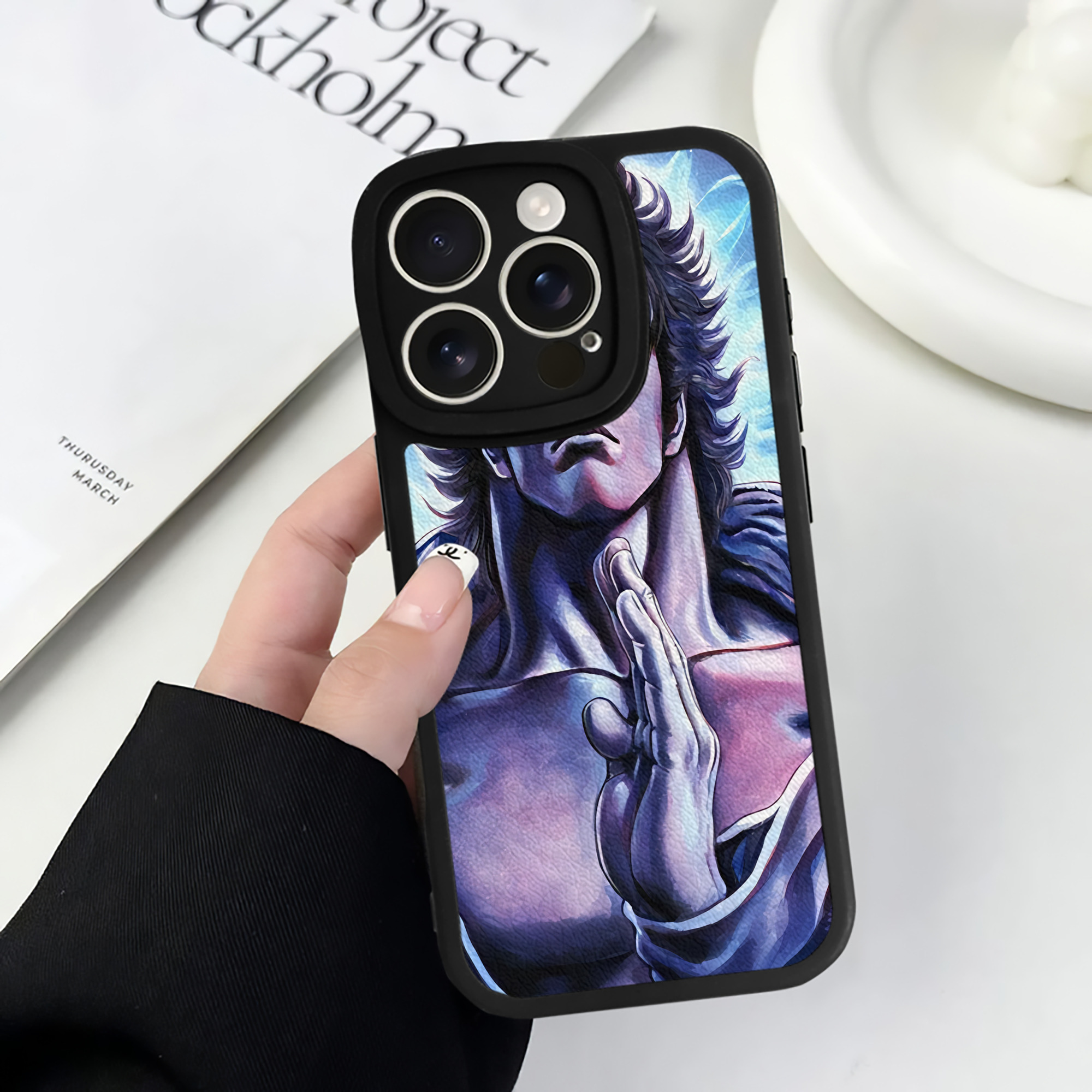 （画像用） 北斗の拳 Fist of the North Star 【iPhone 16シリーズ対応】シリコンスマホケース（レザー調） 材質：シリコン
